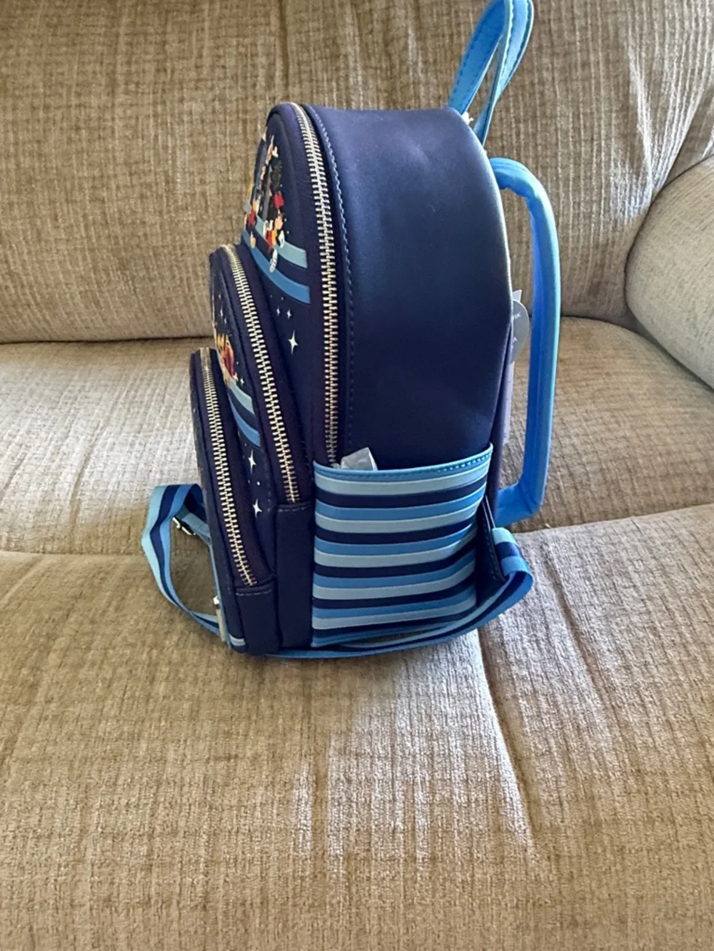 Loungefly Walt Disney World 2024 Marathon Weekend Navy Blue Mini Backpack
